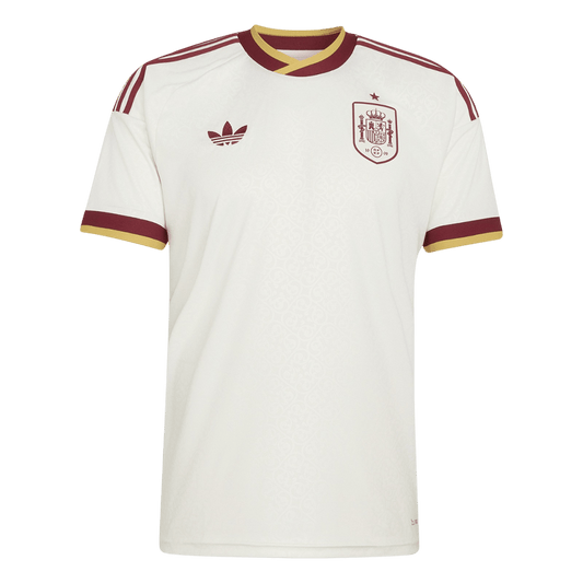 Heren Spanje Uit Voetbalshirt WK Voetbal 2026 - voorkant