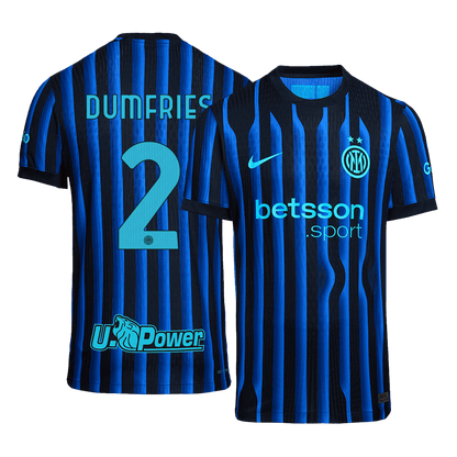 DUMFRIES #2 Inter Milan Thuis Spelersversie Voetbalshirt 2025/26 - Slim Fit