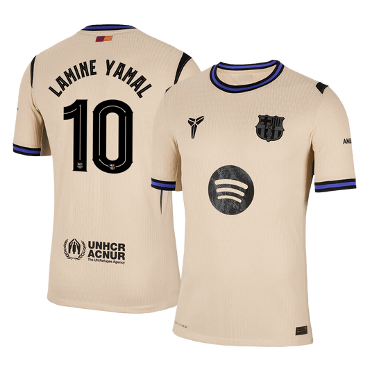 LAMINE YAMAL #10 Barcelona Uit Spelersversie Voetbalshirt 2025/26 - UCL - Slim Fit