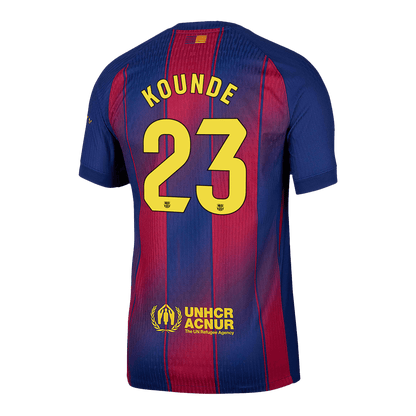 KOUNDE #23 Barcelona Thuis Spelersversie Voetbalshirt 2025/26 - Slim Fit - foto 14