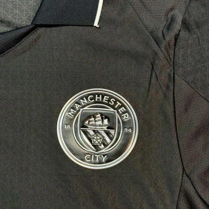 Manchester City Uit Spelersversie Voetbalshirt 2025/26 - Slim Fit - detail