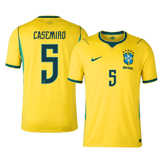 CASEMIRO #5 Heren Brazilië thuisshirt WK Voetbal 2026
