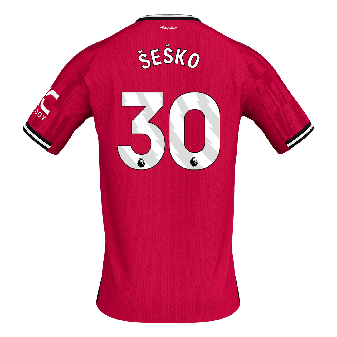 ŠEŠKO #30 Heren Manchester United Thuis Voetbalshirt 2025/26 [PREMIUM] - foto 9