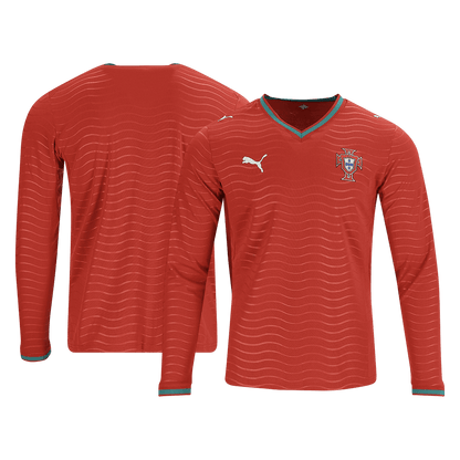 Portugal Thuis Spelersversie Lange Mouwen Voetbalshirt 2026 - Slim Fit - detail