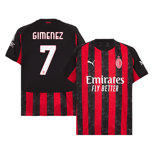 GIMENEZ #7 Heren AC Milan Thuis Voetbalshirt 2025/26 [PREMIUM]
