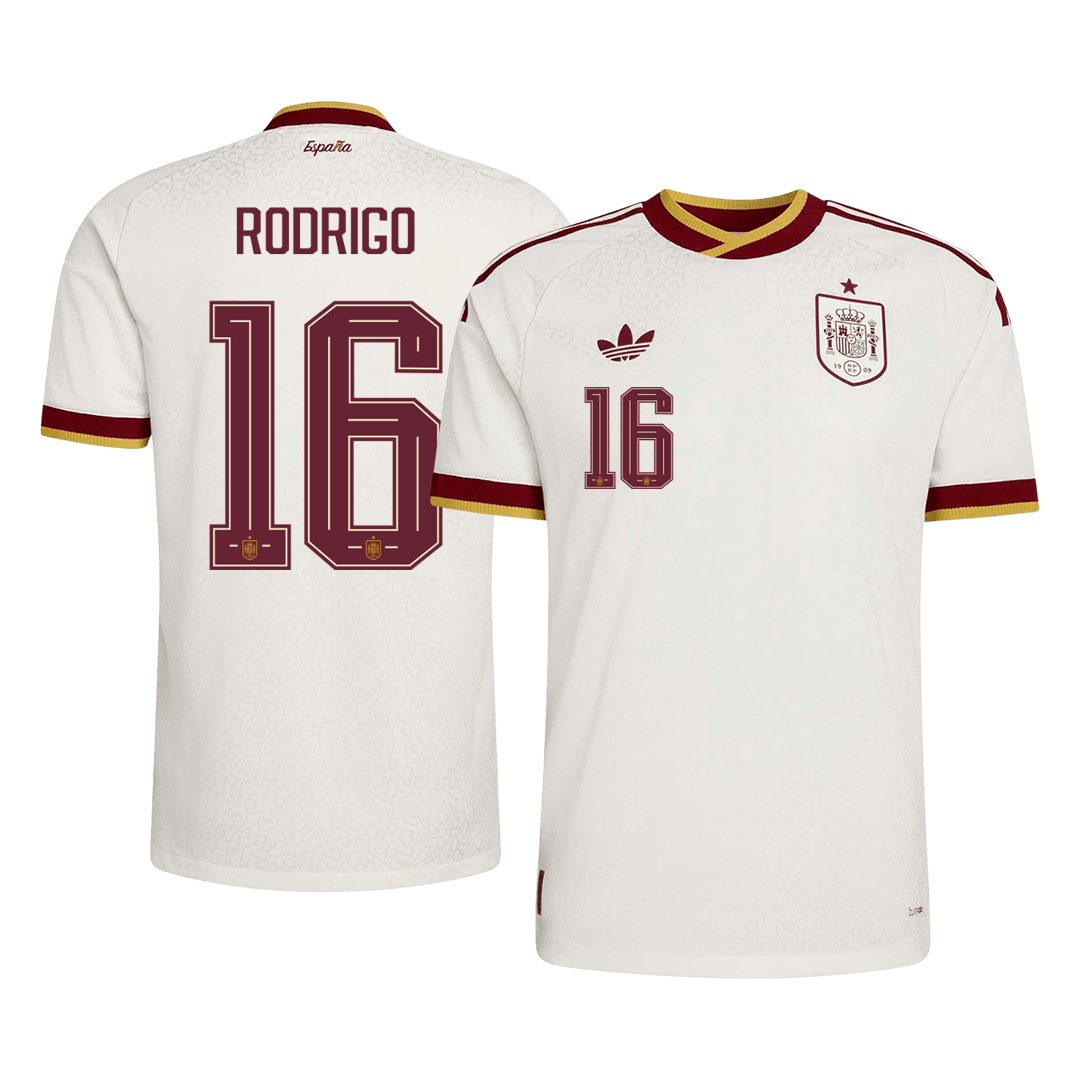 RODRIGO #16 Spanje Spelersversie uitshirt WK Voetbal 2026 - slim fit