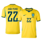JOÃO PEDRO #22 Maillot de football domicile Brésil Hommes Coupe du Monde 2026