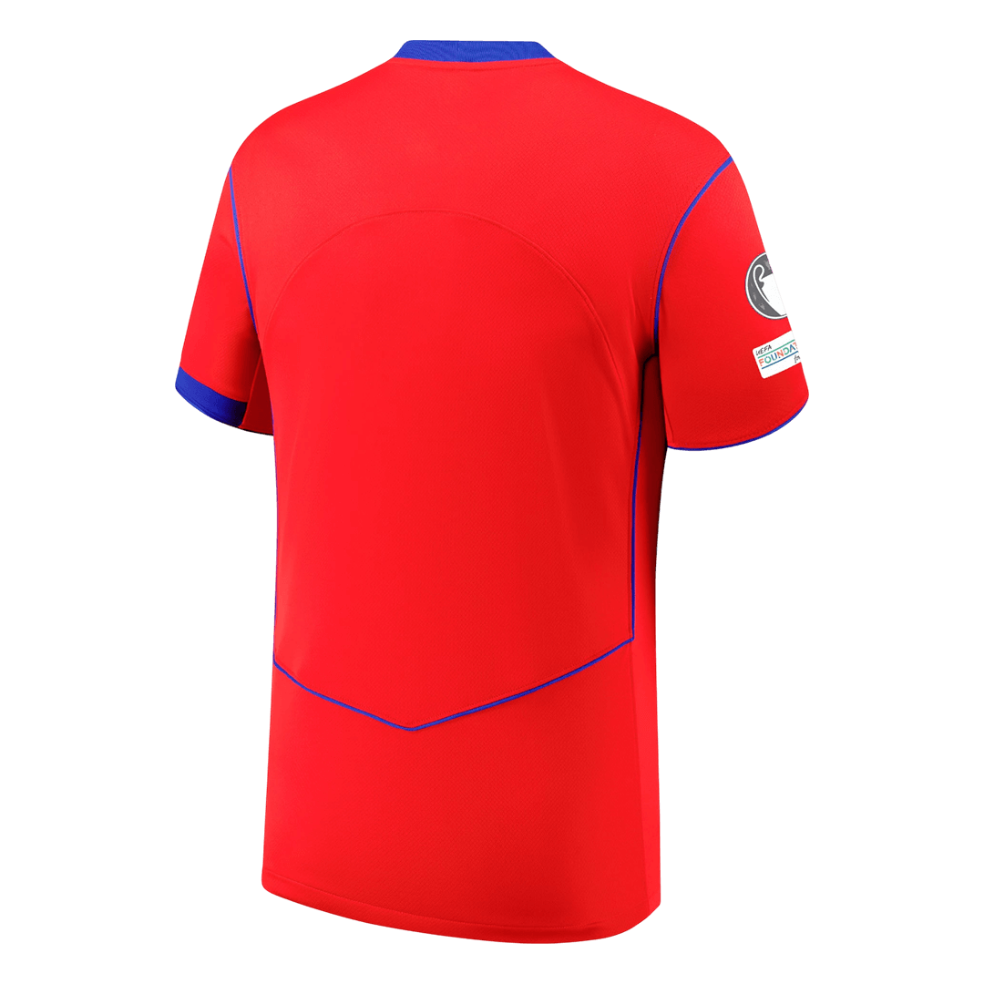 Heren PSG Derde Voetbalshirt 2025/26 Rode Eiffelster - achterkant