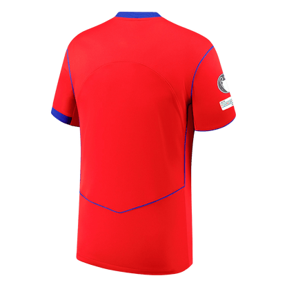 Heren PSG Derde Voetbalshirt 2025/26 Rode Eiffelster - achterkant
