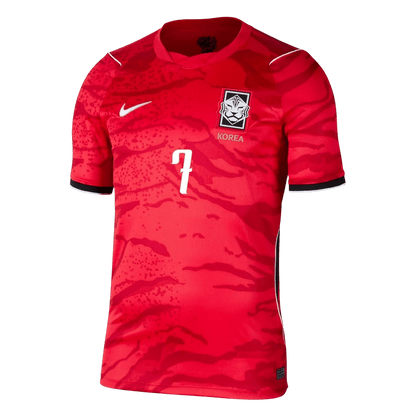 HEUNGMIN #7 Heren Zuid-Korea Thuis Voetbalshirt WK Voetbal 2026 - detail