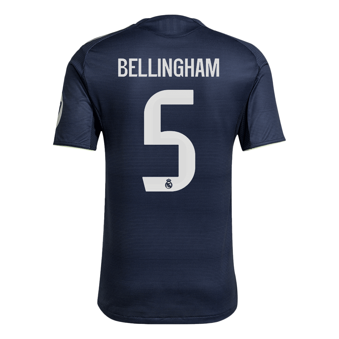 BELLINGHAM #5 Real Madrid Uit Spelersversie Voetbalshirt 2025/26 - Slim Fit - detail