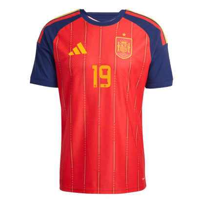 LAMINE YAMAL #19 Spanje Thuis Spelersversie Voetbalshirt WK Voetbal 2026 - Slim Fit - detail