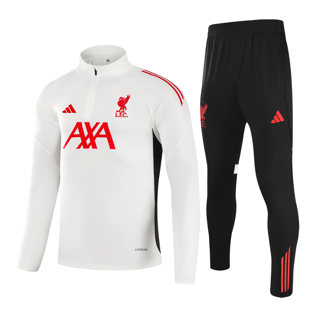 Liverpool Joggingpak met rit Set(top+broek) 2025/26 White football shirt