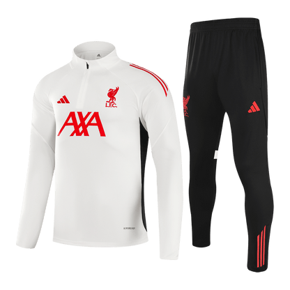 Liverpool Joggingpak met rit Set(top+broek) 2025/26 White football shirt