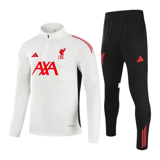 Liverpool Joggingpak met rit Set(top+broek) 2025/26 White football shirt