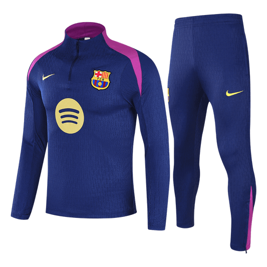 Barcelona Joggingpak met rit Set(top+broek) 2025/26 Navy football shirt