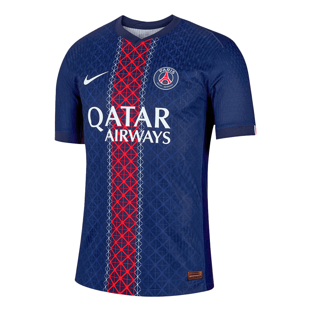 MARQUINHOS #5 PSG Thuis Spelersversie Voetbalshirt 2025/26 - Slim Fit - detail