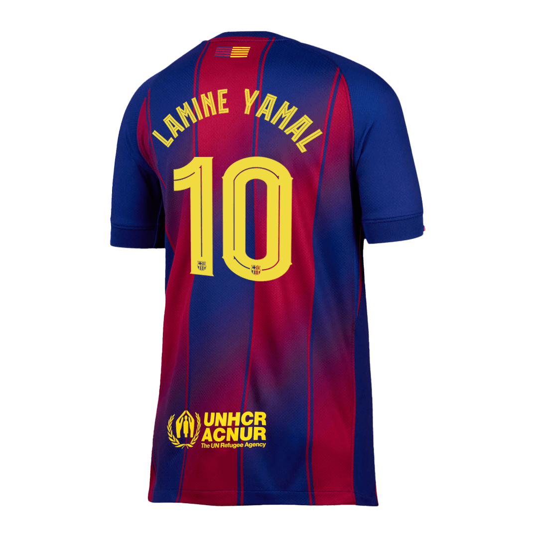 LAMINE YAMAL #10 Heren Barcelona Thuis Voetbalshirt 2025/26 - UCL [PREMIUM] - zijkant