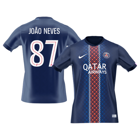 JOÃO NEVES #87 Heren PSG Thuis Voetbalshirt 2025/26 [PREMIUM]