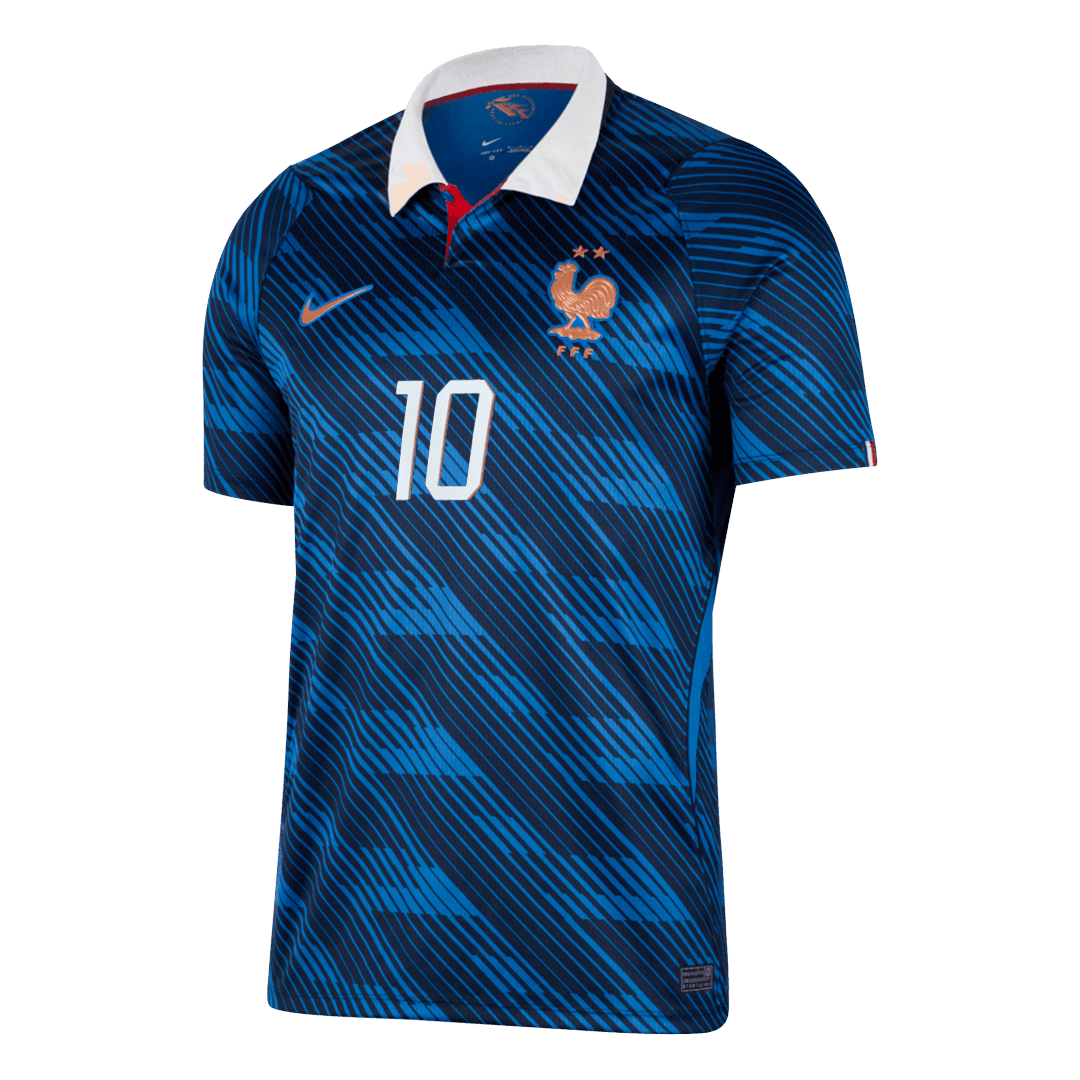 MBAPPE #10 Heren Frankrijk Thuis Voetbalshirt WK Voetbal 2026 - zijkant