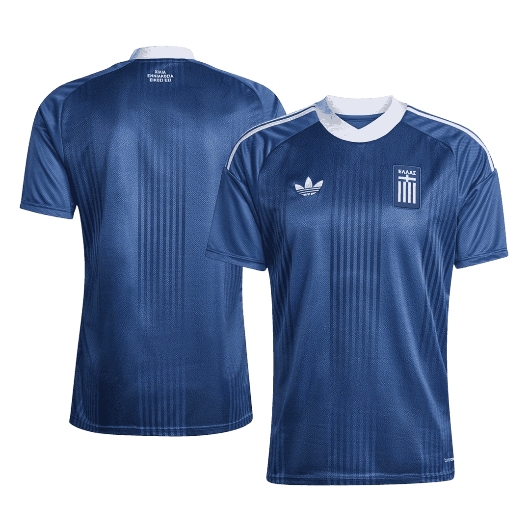 Heren Griekenland Uit Voetbalshirt WK Voetbal 2026 - achterkant