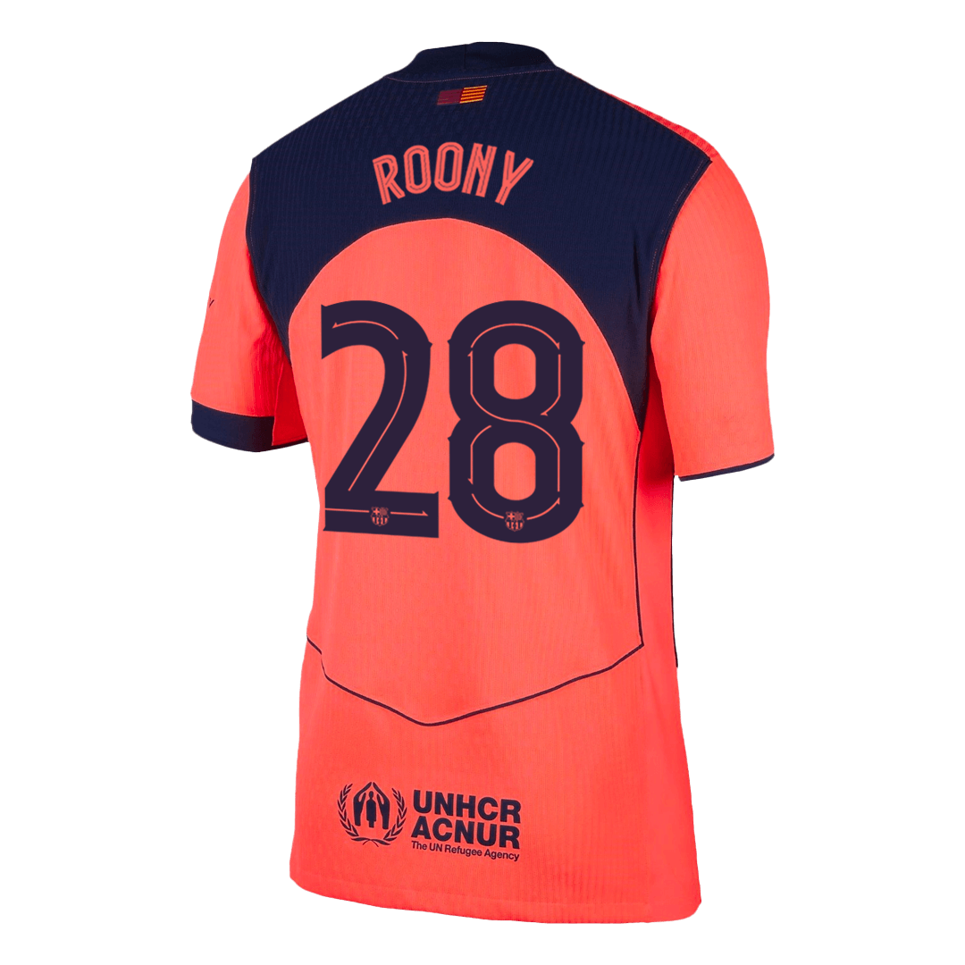 ROONY #28 Barcelona Derde Spelersversie Voetbalshirt 2025/26 - Slim Fit - detail