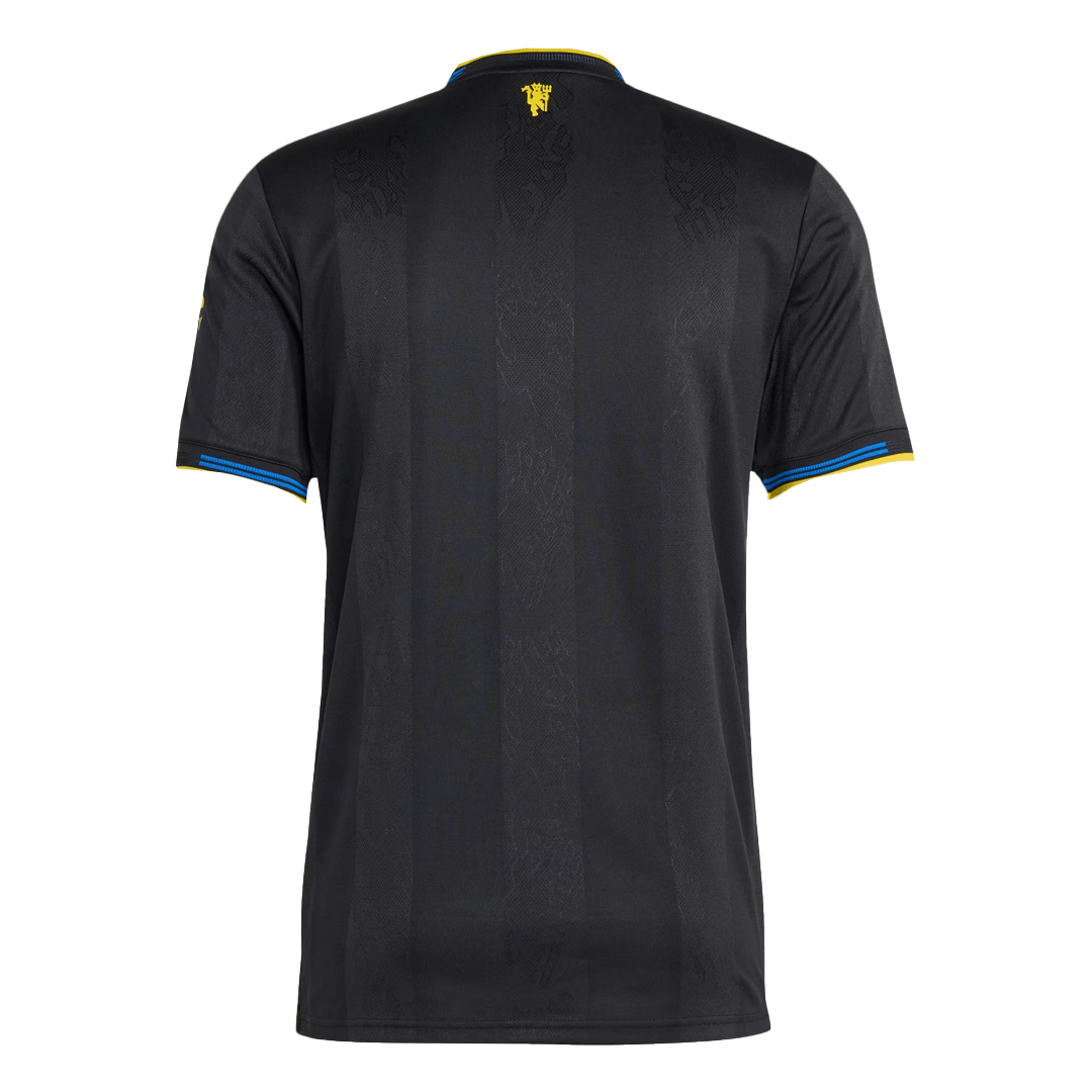 Manchester United Derde Spelersversie Voetbalshirt 2025/26 - Slim Fit - detail