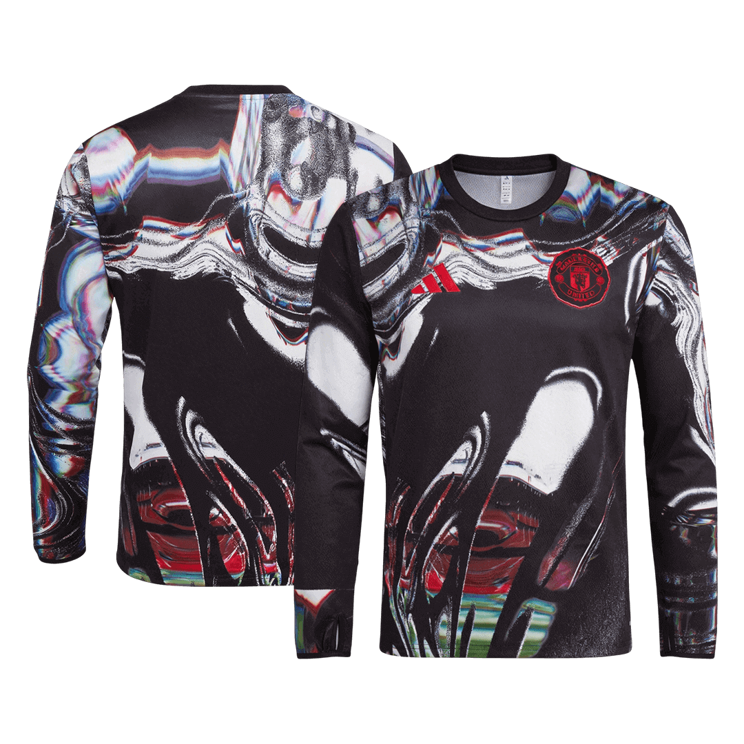 Heren Manchester United Pre-Match Lange Mouwen Voetbalshirt 2025/26 - achterkant