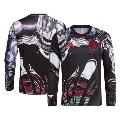 Heren Manchester United Pre-Match Lange Mouwen Voetbalshirt 2025/26 - achterkant