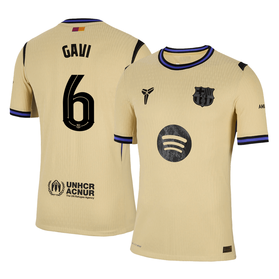 GAVI #6 Barcelona Uit Spelersversie Voetbalshirt 2025/26 - UCL - Slim Fit