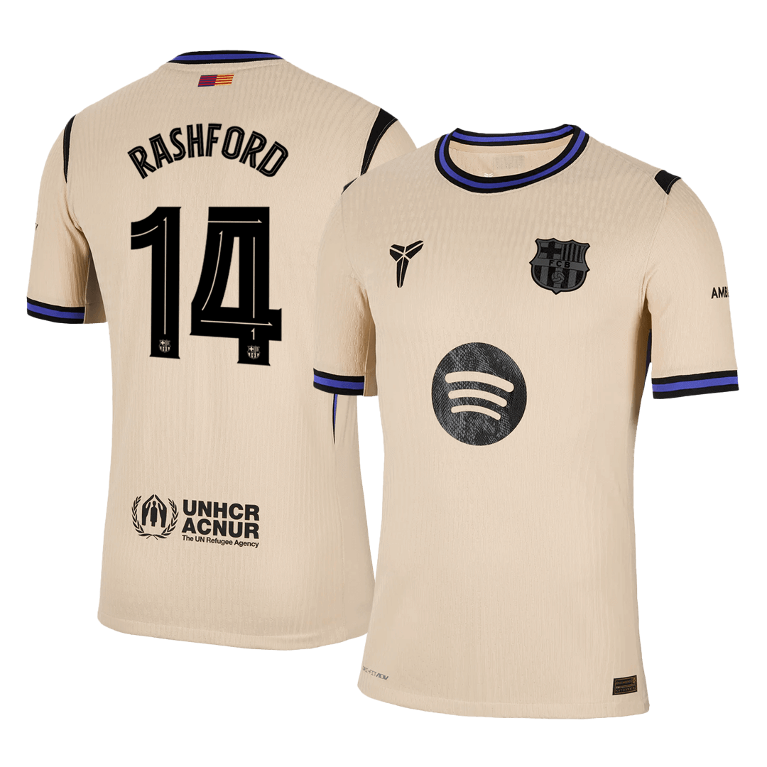 RASHFORD #14 Barcelona Uit Spelersversie Voetbalshirt 2025/26 - UCL - Slim Fit