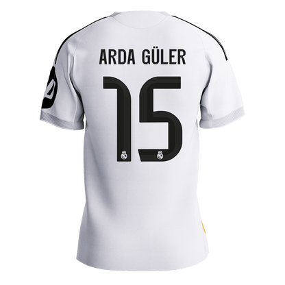 ARDA GÜLER #15 Real Madrid Thuis Spelersversie Voetbalshirt 2025/26 - Slim Fit [PREMIUM] - achterkant
