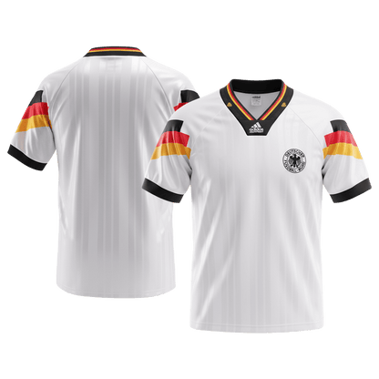 Retro Duitsland Thuis Voetbalshirt 1992 - detail
