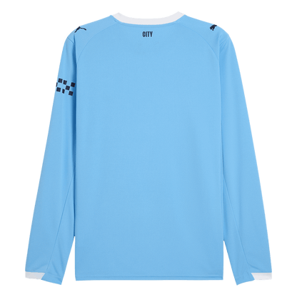 Heren Manchester City Thuis Lange Mouwen Voetbalshirt 2025/26 - close-up