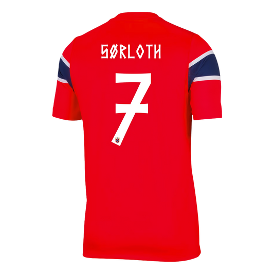SØRLOTH #7 Heren Noorwegen Thuis Voetbalshirt WK Voetbal 2026 - voorkant