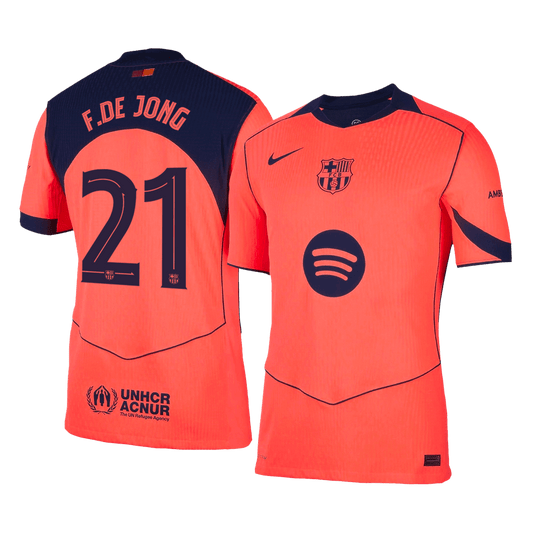 F.DE JONG #21 Barcelona Derde Spelersversie Voetbalshirt 2025/26 - UCL - Slim Fit