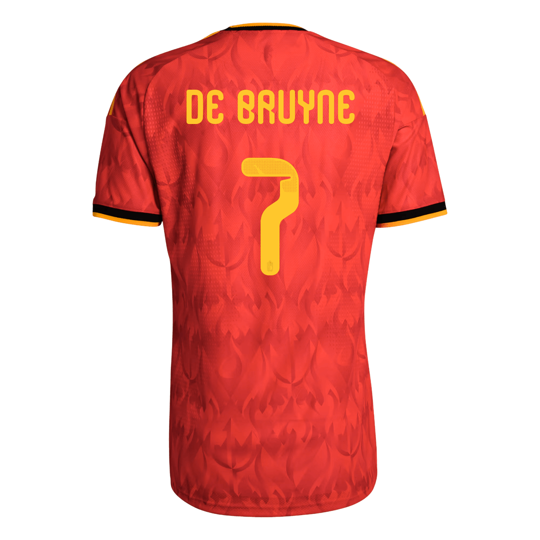 DE BRUYNE #7 België Thuis Spelersversie Voetbalshirt WK Voetbal 2026 - Slim Fit - extra