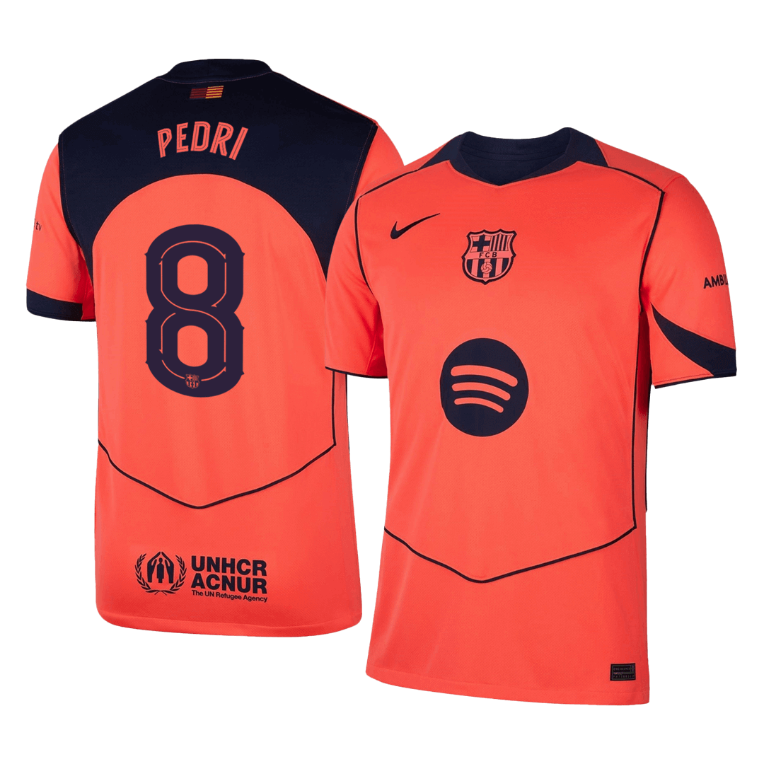 PEDRI #8 Heren Barcelona Derde Voetbalshirt 2025/26 - UCL
