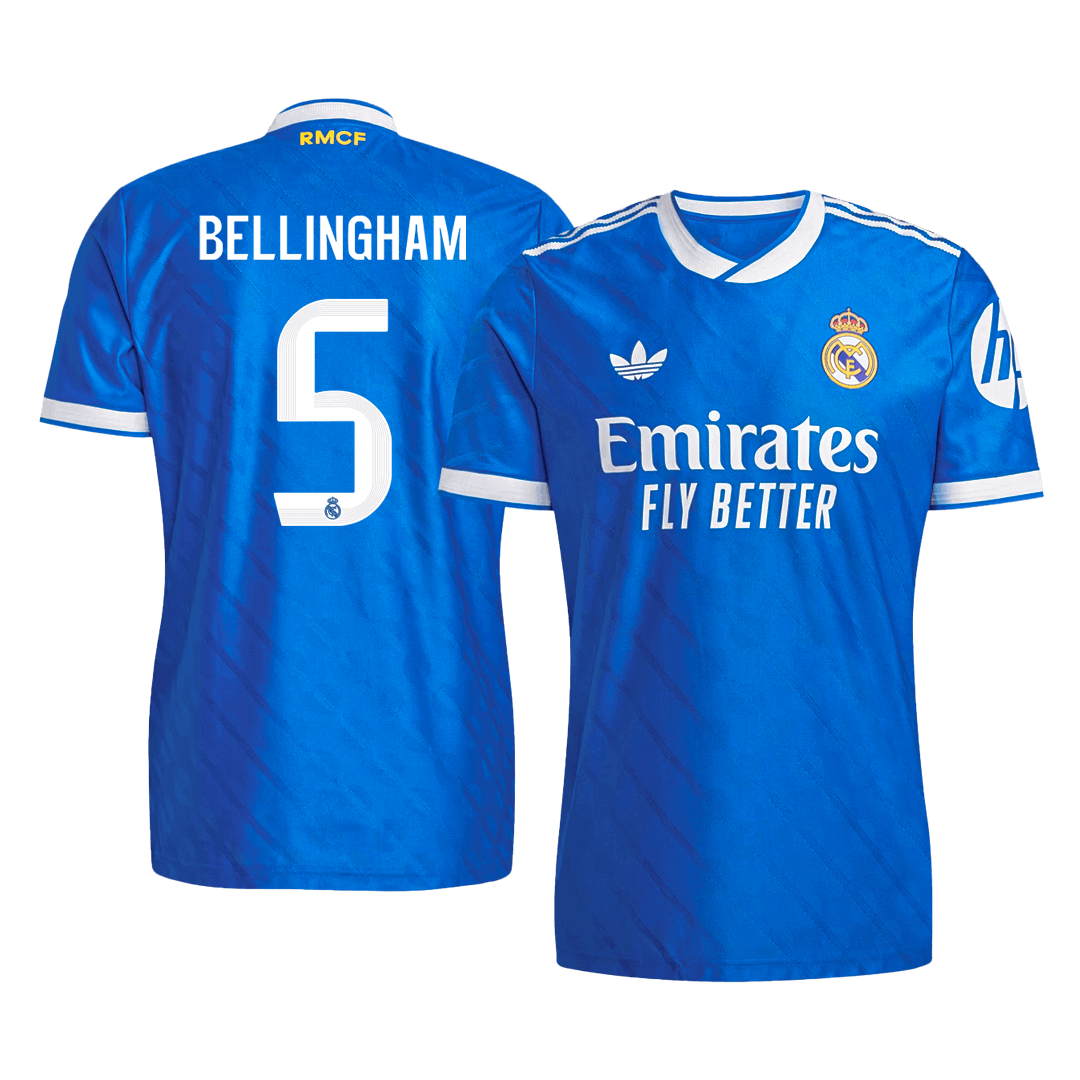 BELLINGHAM #5 Real Madrid Derde Spelersversie Voetbalshirt 2025/26 - Slim Fit