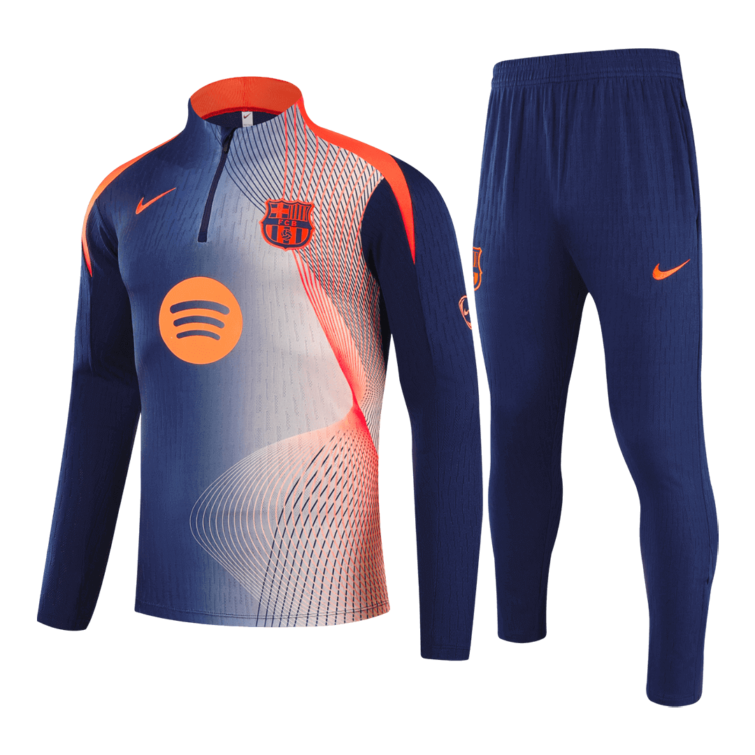 Barcelona Joggingpak met rit Set(top+broek) 2025/26 Black&Orange football shirt