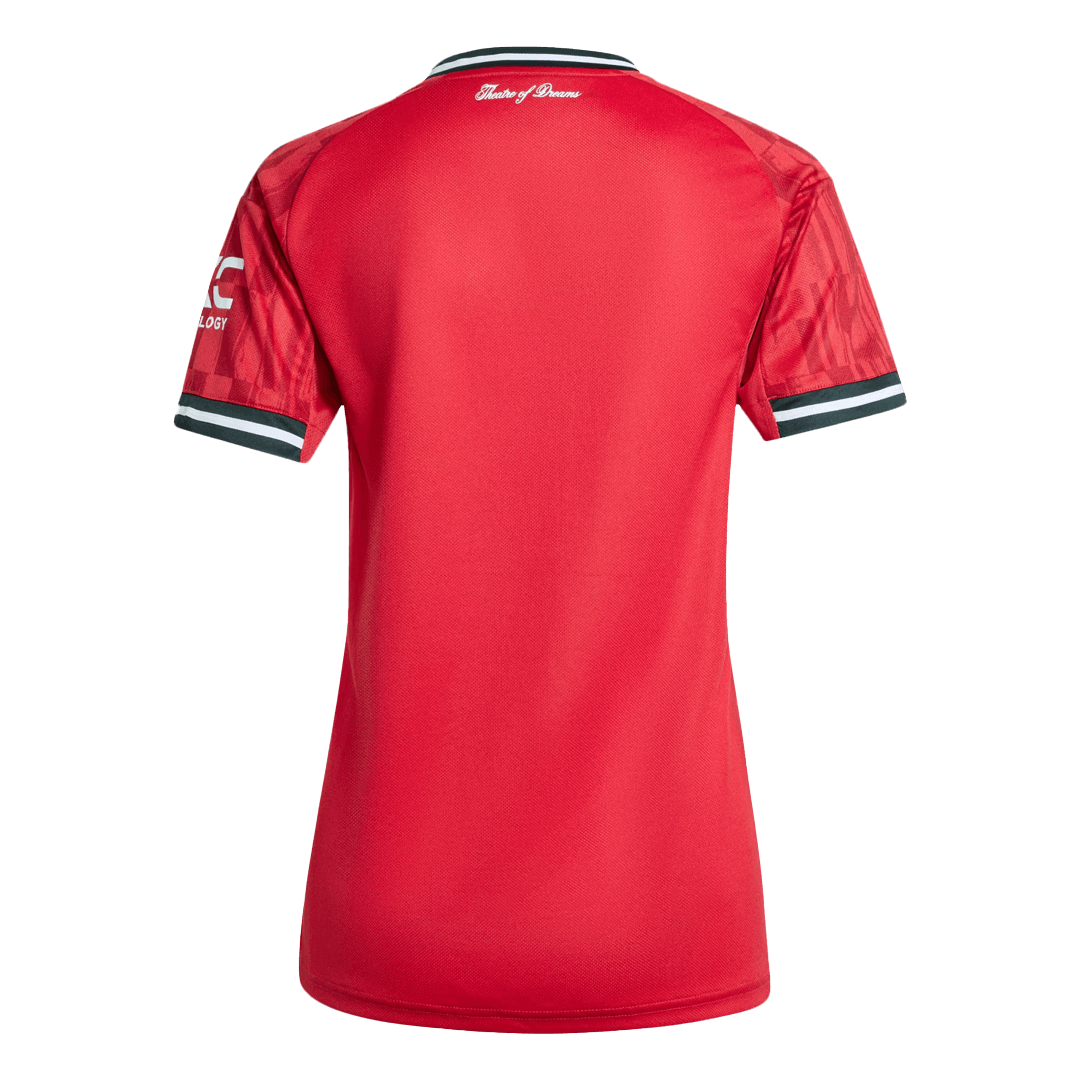 Dames Manchester United Thuis Voetbalshirt 2025/26 - detail