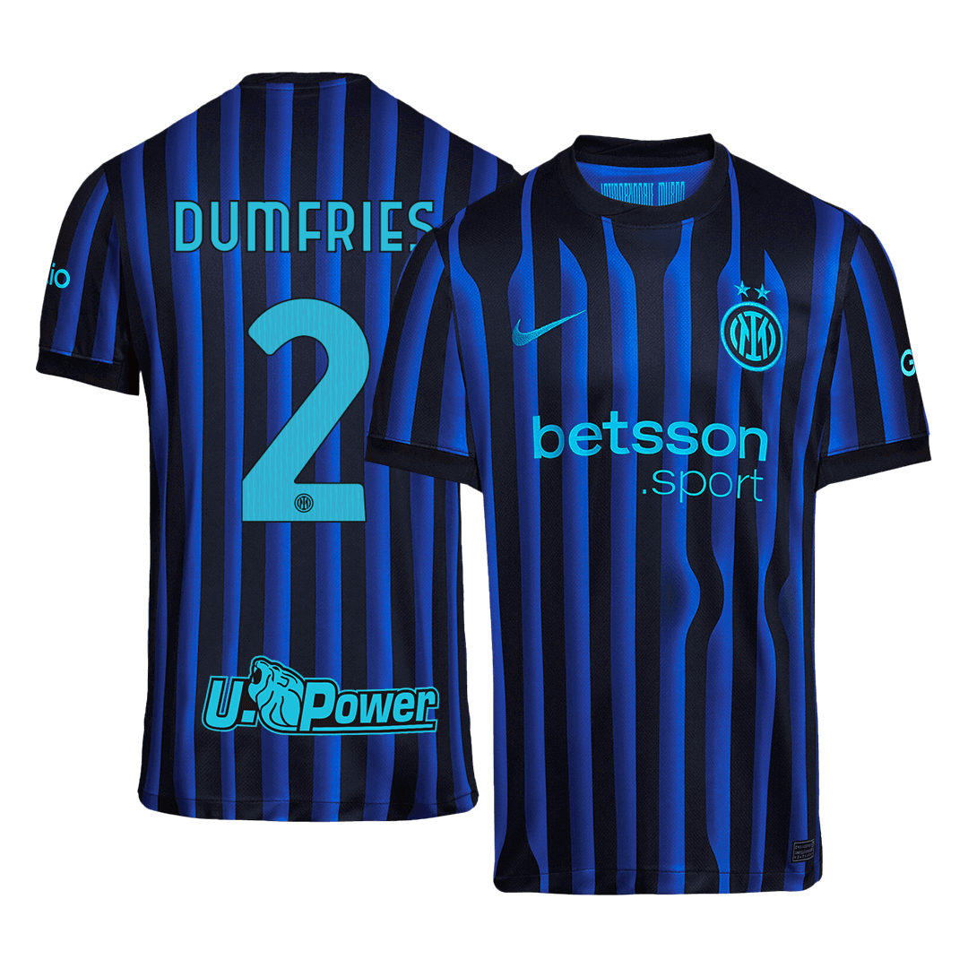DUMFRIES #2 Heren Inter Milan Thuis Voetbalshirt 2025/26