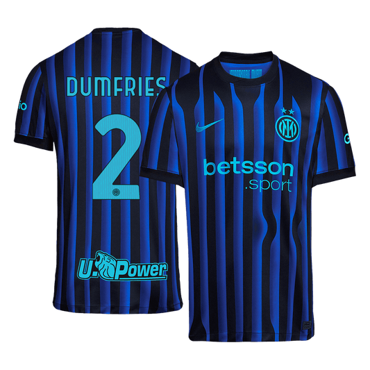 DUMFRIES #2 Heren Inter Milan Thuis Voetbalshirt 2025/26