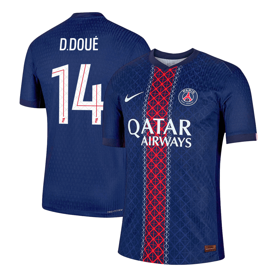 D.DOUé #14 PSG Thuis Spelersversie Voetbalshirt 2025/26 - Slim Fit