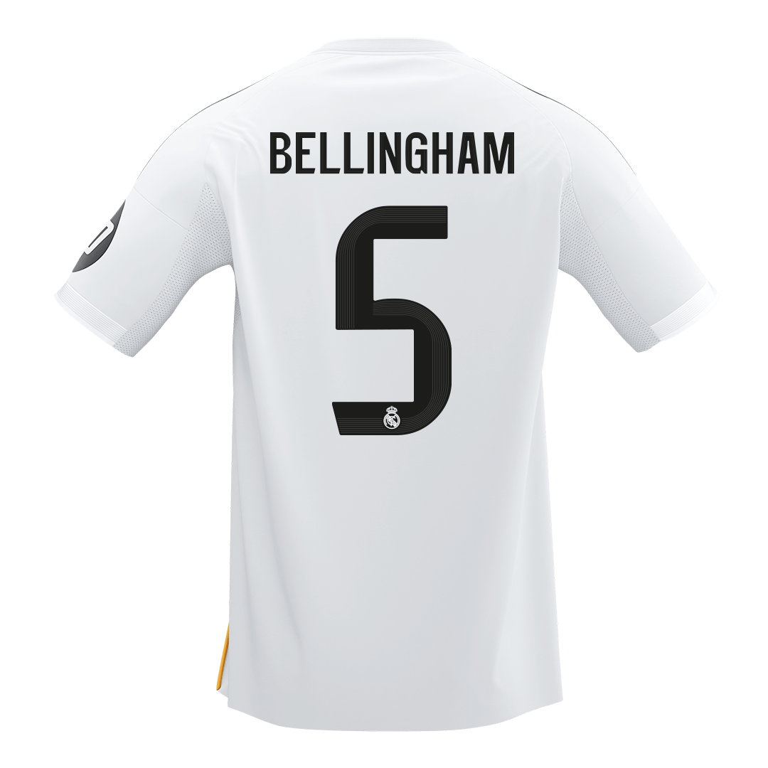BELLINGHAM #5 Heren Real Madrid Thuis Voetbalshirt 2025/26 [PREMIUM] - achterkant