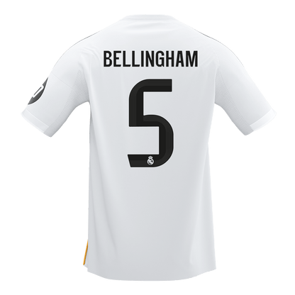 BELLINGHAM #5 Heren Real Madrid Thuis Voetbalshirt 2025/26 [PREMIUM] - achterkant