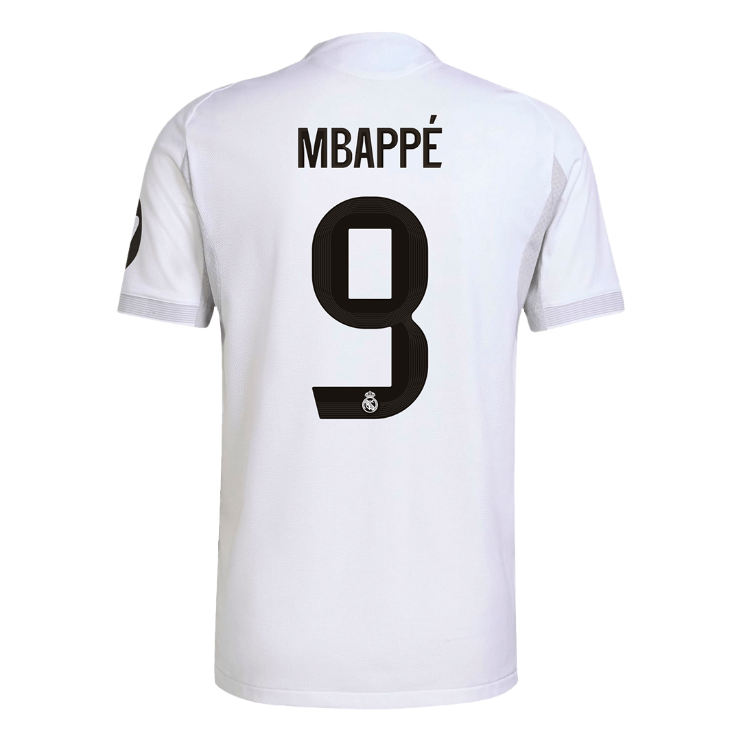 MBAPPé #9 Real Madrid Thuis Spelersversie Voetbalshirt 2025/26 - Slim Fit - close-up