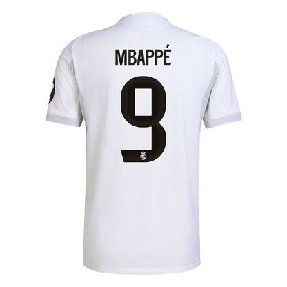 MBAPPé #9 Real Madrid Thuis Spelersversie Voetbalshirt 2025/26 - Slim Fit - close-up