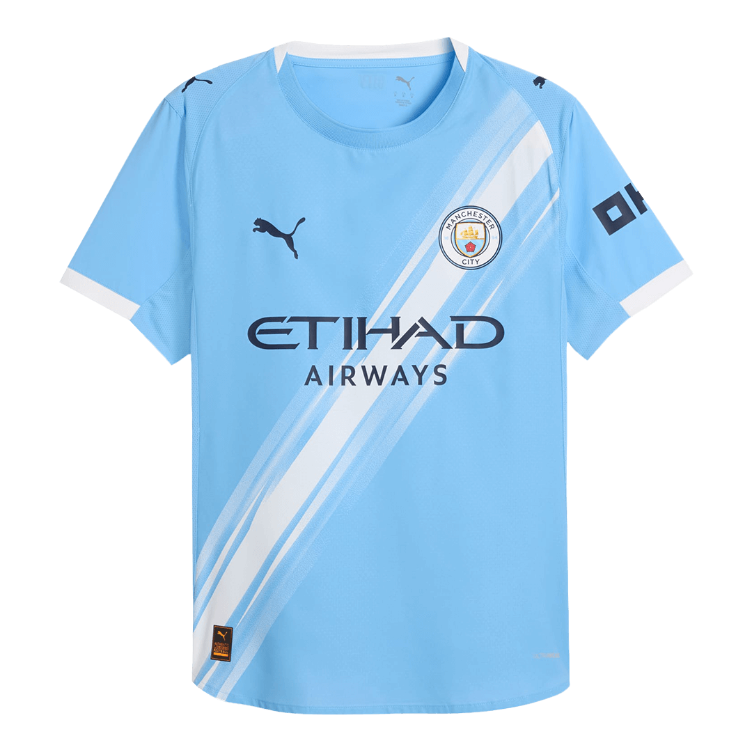 Manchester City Thuis Spelersversie Voetbalshirt 2025/26 - Slim Fit - achterkant