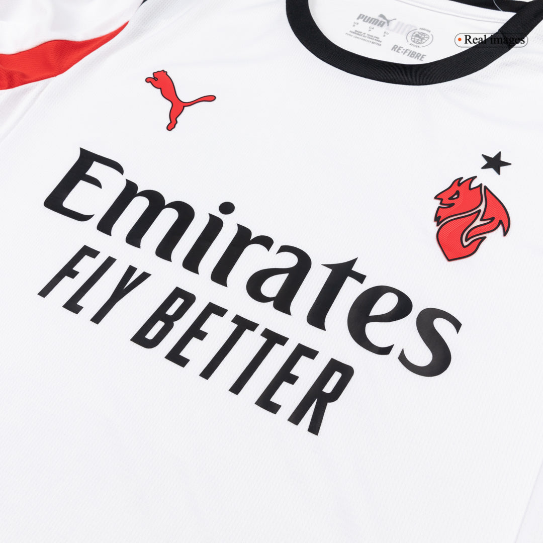 Heren AC Milan Uit Lange Mouwen Voetbalshirt 2025/26 - close-up